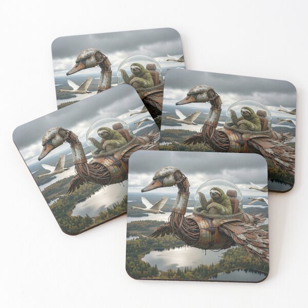 Item preview, Sloth Flies with Swans designed and sold by Tridentulus.