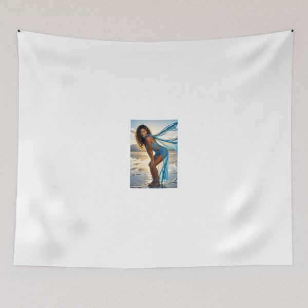 Item preview, Woman in Azure Gauze Gown at Salt Flats designed and sold by CathryneDelamort.