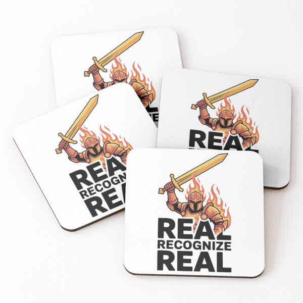 Item preview, Real Recognize Real – Authentic Streetwear Typography Statement designed and sold by NewUSShop.