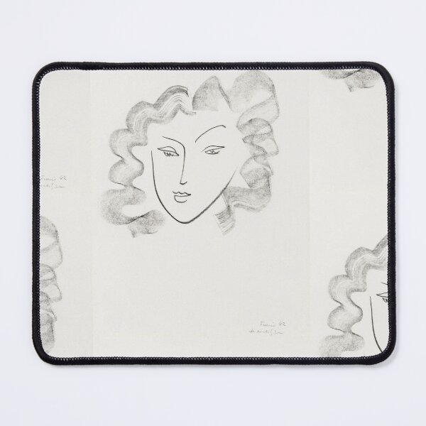 Item preview, Chevelure Ruban De Fumee by Henri Matisse: Minimal Line Art Portrait designed and sold by artofuniverse.