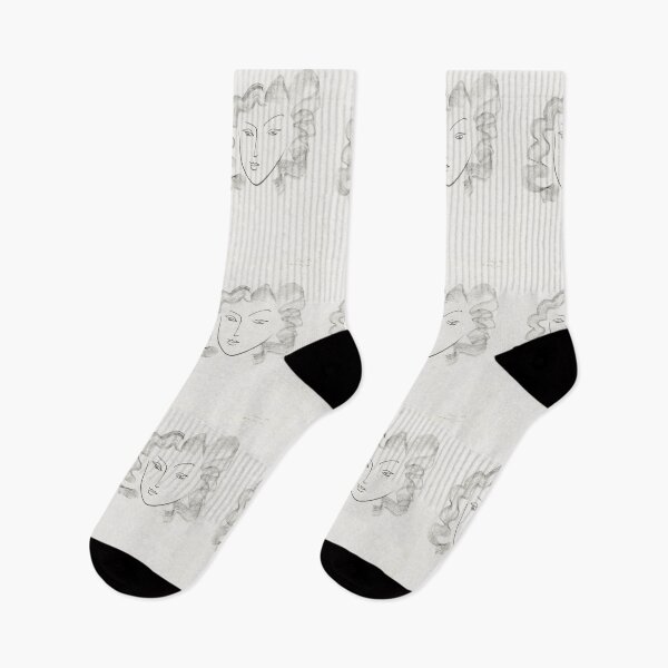 Item preview, Chevelure Ruban De Fumee by Henri Matisse: Minimal Line Art Portrait designed and sold by artofuniverse.
