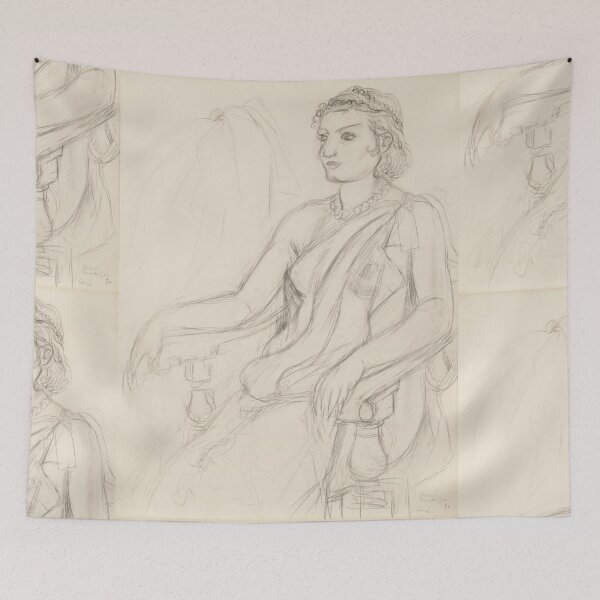 Item preview, Circe 8 by Henri Matisse: Elegant Line Portrait Fine Art Print designed and sold by artofuniverse.