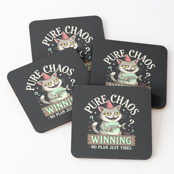 Item preview, Pure Chaos – No Plan Just Vibes Sarcastic Cat designed and sold by Taans-Creation.
