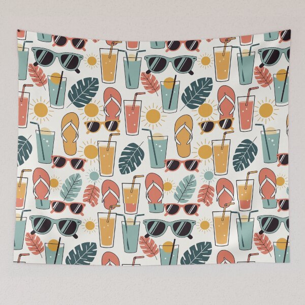 Item preview, Retro Summer Beach Essentials Pattern designed and sold by American Spirit.