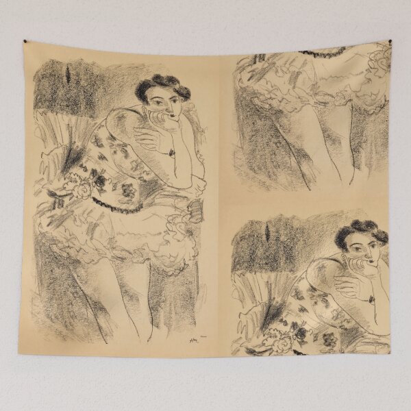 Item preview, Danseuse Debout Acoudee by Henri Matisse: Fauvist Line Drawing Poster designed and sold by artofuniverse.