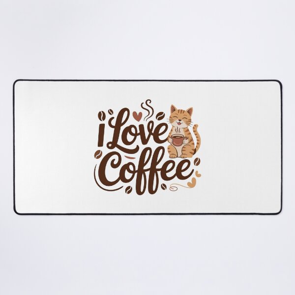 Item preview, I Love Coffee, Coffee Lover, Cat Lover designed and sold by graphic-genie.