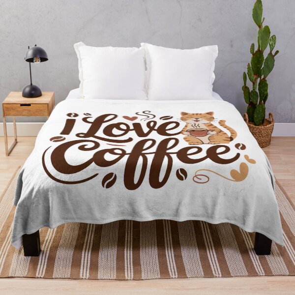 Item preview, I Love Coffee, Coffee Lover, Cat Lover designed and sold by graphic-genie.