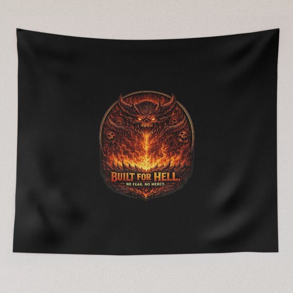 Item preview, Fierce Demon Flames T-shirt Design | Heavy Metal Art designed and sold by DogLord.