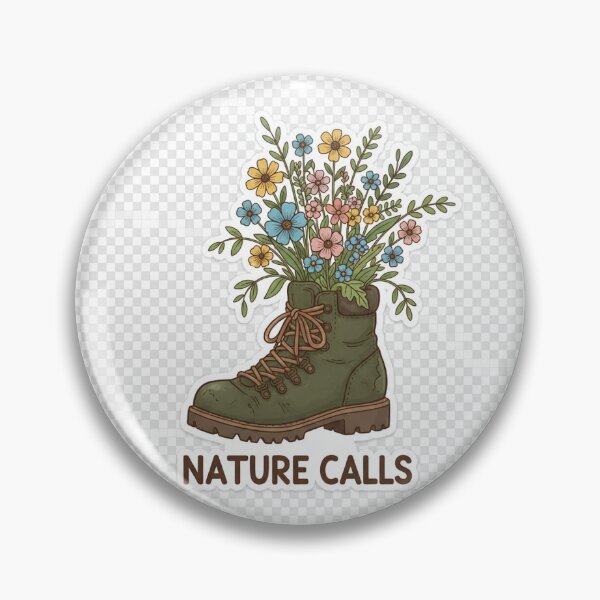 Artikelvorschau, Wanderschuh mit Wildblumen – Ruf der Natur – Abenteuerästhetik entworfen und verkauft von anubisartvault.