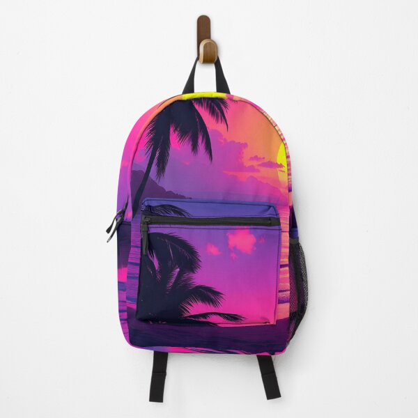Item preview, Neon Palm Sunset – Vaporwave Tropical Aesthetic designed and sold by DreamyWallVibes.