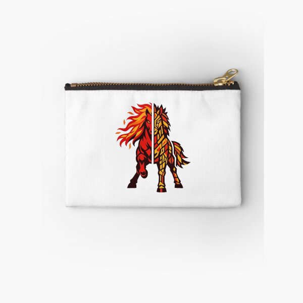 Item preview, Split Flame Mosaic Horse – Modern Geometric Fire Zodiac Design designed and sold by Vendeloc.