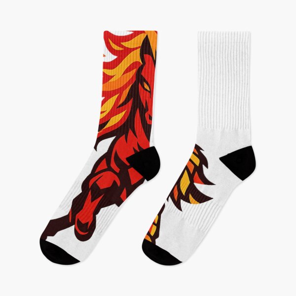 Item preview, Split Flame Mosaic Horse – Modern Geometric Fire Zodiac Design designed and sold by Vendeloc.