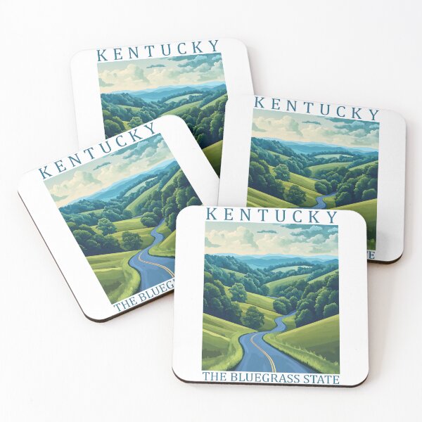 Item preview, Kentucky The Bluegrass State Vintage Travel Poster – Appalachian Landscape Art designed and sold by GiftsCreek.