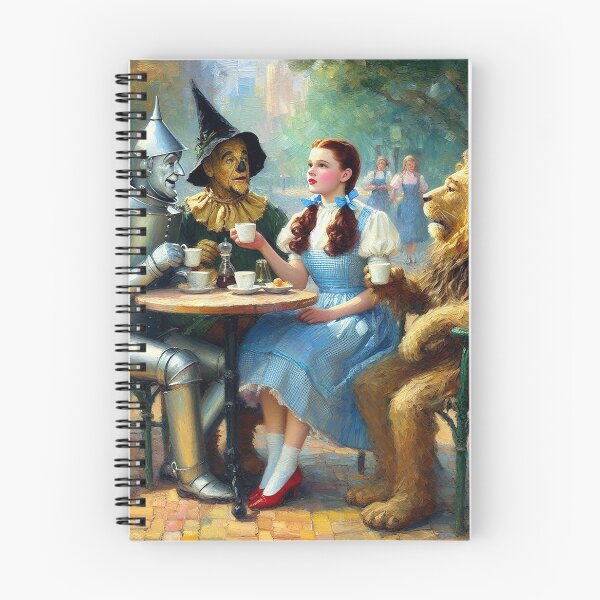 Item preview, The Wonderful Wizard of Oz Public Domain Tea Party Illustration – Vintage Fantasy Art Print designed and sold by DiamondSkyShirt.