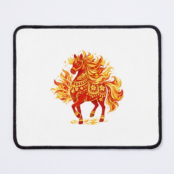 Item preview, Golden Radiance Fire Horse – Lunar New Year Zodiac Art designed and sold by Vendeloc.
