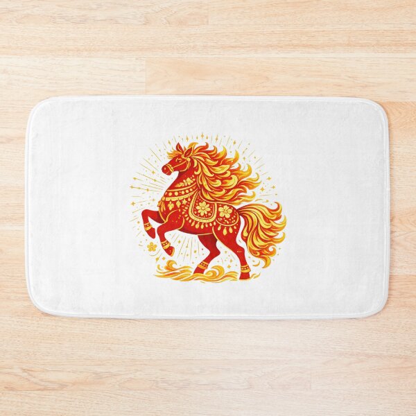 Item preview, Radiant Prosperity Fire Horse – Lunar New Year Zodiac Flame Art designed and sold by Vendeloc.