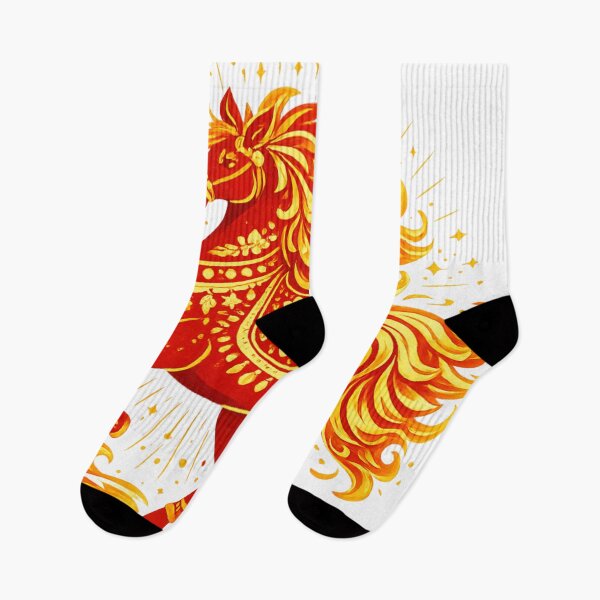 Item preview, Radiant Prosperity Fire Horse – Lunar New Year Zodiac Flame Art designed and sold by Vendeloc.