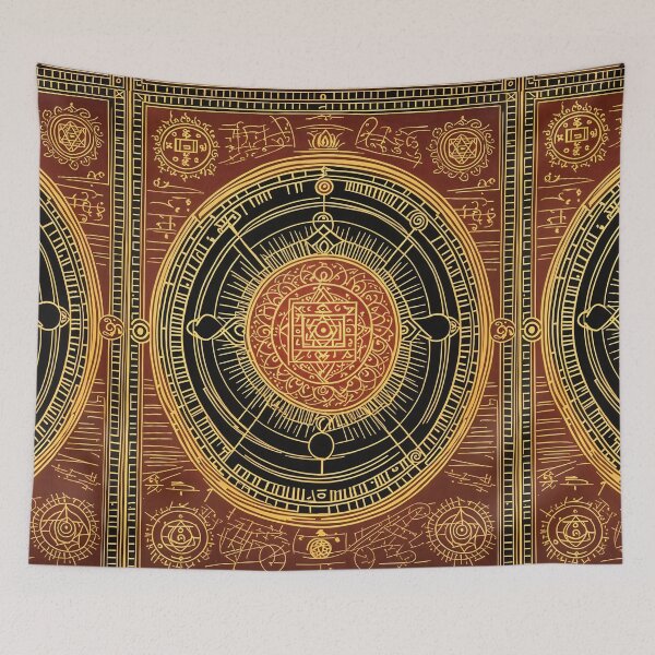 Item preview, Folk design inspired by yantra to focus the mind designed and sold by ShaDeS-AI-Art.