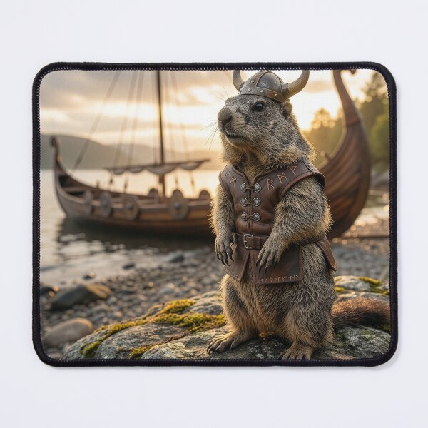 Item preview, Groundhog Viking designed and sold by Tridentulus.