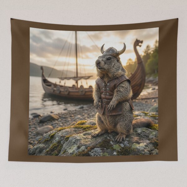 Item preview, Groundhog Viking designed and sold by Tridentulus.