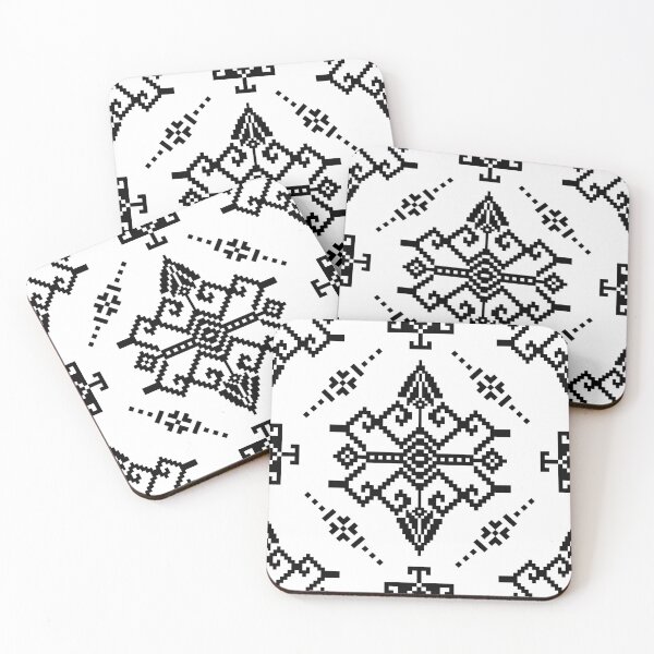 Item preview, Seamless Tribal Ethnic Ornament Pattern in Black and White Folk Style designed and sold by kasune-shop.