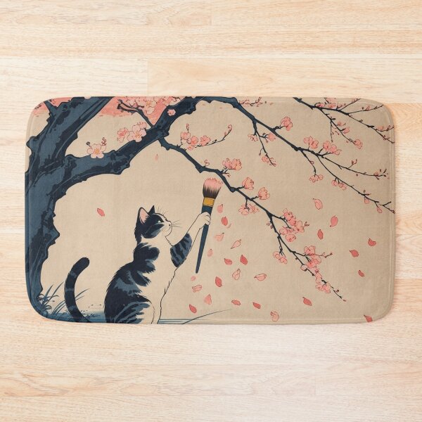 Item preview, Tabby and White Cat Painting Sakura – Sakura Brush Cat Series designed and sold by LEO'S CREATURE　れおずくりーちゃー.