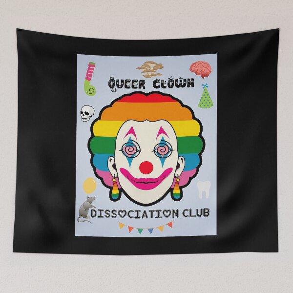 Item preview, Queer Clown Dissociation Club Badge designed and sold by wcnrezcdjb37.