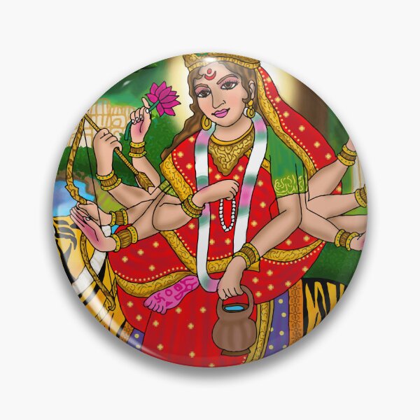 Item preview, Goddess Chandraghanta Divine Design – Navdurga Spiritual Art designed and sold by Harshit_Digital_Arts.