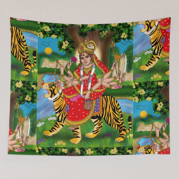 Item preview, Goddess Chandraghanta Divine Design – Navdurga Spiritual Art designed and sold by Harshit_Digital_Arts.