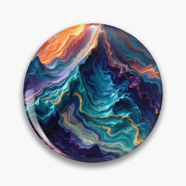 Item preview, Vibrant Marble Mountains – Abstract 3D Color Landscape designed and sold by DreamyWallVibes.