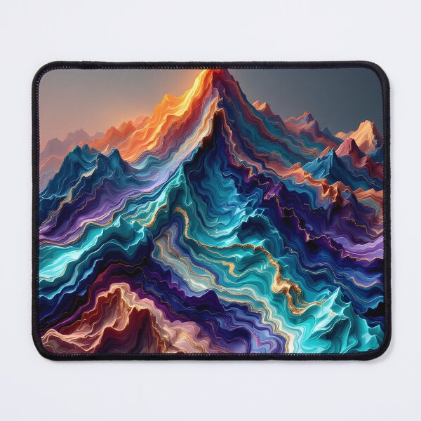 Item preview, Vibrant Marble Mountains – Abstract 3D Color Landscape designed and sold by DreamyWallVibes.