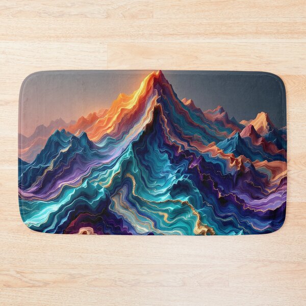 Item preview, Vibrant Marble Mountains – Abstract 3D Color Landscape designed and sold by DreamyWallVibes.