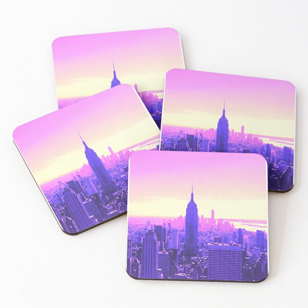 Item preview, Pastel Skies Over NYC - Purple/Pink designed and sold by Ink & Print Store .