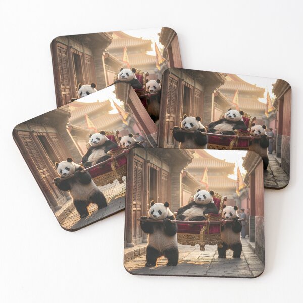Item preview, Panda Borne Along on a Fancy Chair Litter designed and sold by Tridentulus.