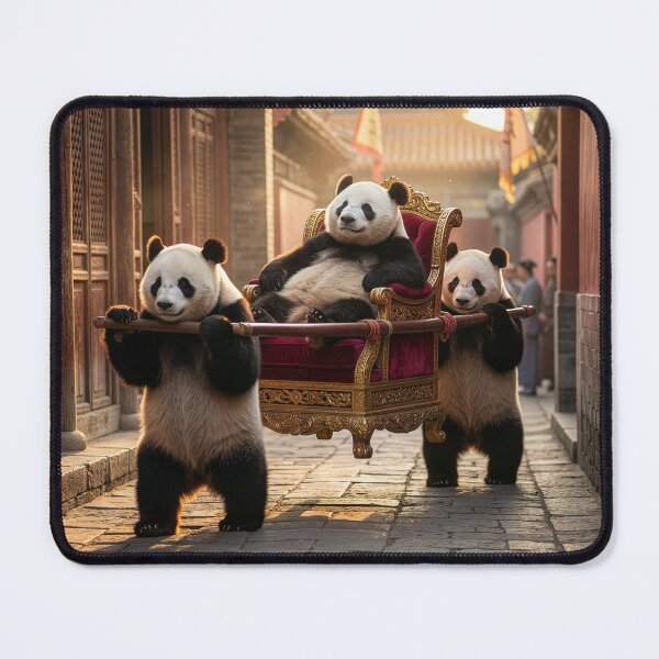 Item preview, Panda Borne Along on a Fancy Chair Litter designed and sold by Tridentulus.