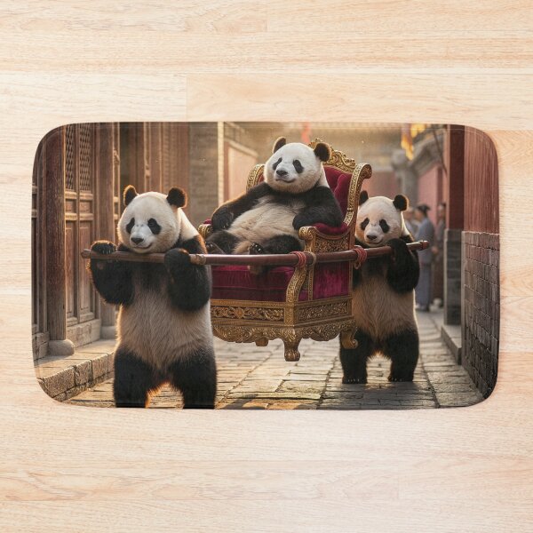 Item preview, Panda Borne Along on a Fancy Chair Litter designed and sold by Tridentulus.
