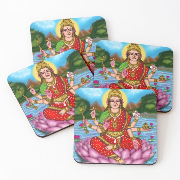 Item preview, Goddess Dhanlakshmi Divine Design – Hindu Wealth Goddess Art designed and sold by Harshit_Digital_Arts.