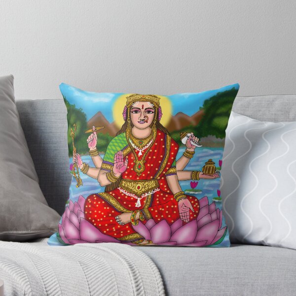 Item preview, Goddess Dhanlakshmi Divine Design – Hindu Wealth Goddess Art designed and sold by Harshit_Digital_Arts.