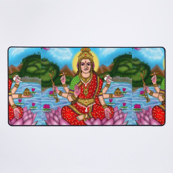 Item preview, Goddess Dhanlakshmi Divine Design – Hindu Wealth Goddess Art designed and sold by Harshit_Digital_Arts.