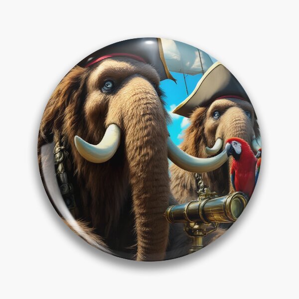 Item preview, Pirate Mammoths on the High Seas – Epic Fantasy Art designed and sold by DreamyWallVibes.
