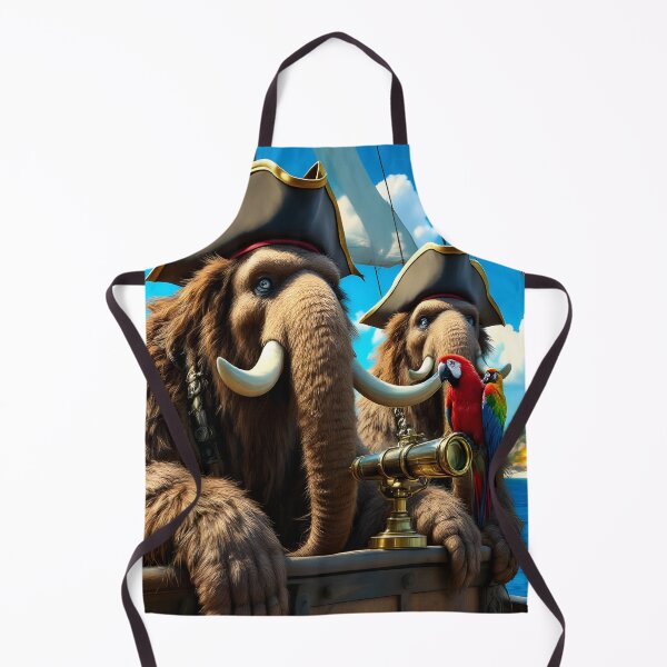 Item preview, Pirate Mammoths on the High Seas – Epic Fantasy Art designed and sold by DreamyWallVibes.
