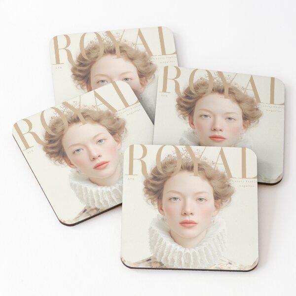 Item preview, ROYAL – Elizabethan Inspired Fashion Magazine Poster, Tudor Era Studio Portrait Illustration designed and sold by Mindrender.