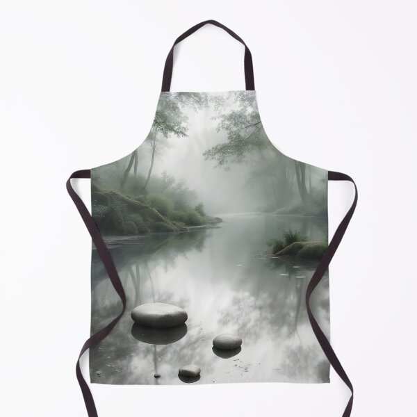 Item preview, Zen Still Water Forest – Calm Minimalist Nature Art designed and sold by DreamyWallVibes.