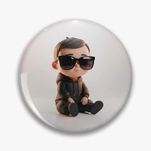 Item preview, Cool 3D Baby Boy in Black Hoodie and Sunglasses designed and sold by TrendTonic1.
