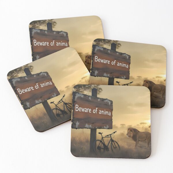 Item preview, Unfinished Safari Warning Sign with Implied Danger designed and sold by DreamyWallVibes.