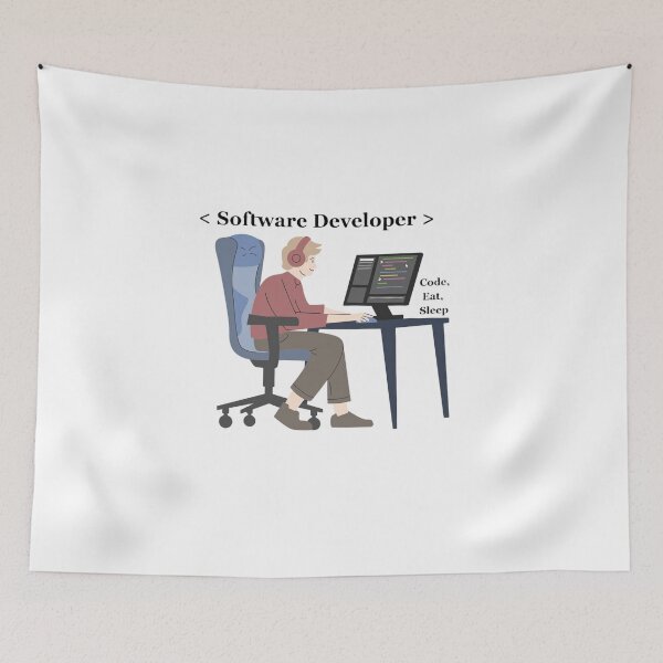 Item preview, Software Developer Life – Code, Eat, Sleep designed and sold by Heisenberg-Arts.