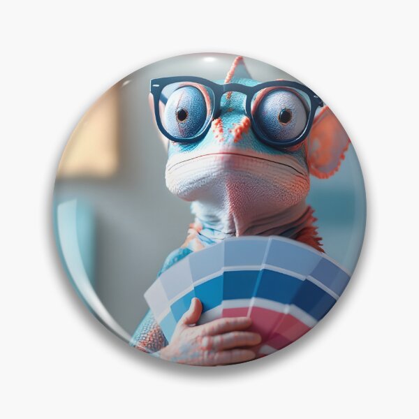 Item preview, Serious Chameleon Interior Designer – Funny Animal Color Consultant Art designed and sold by DreamyWallVibes.