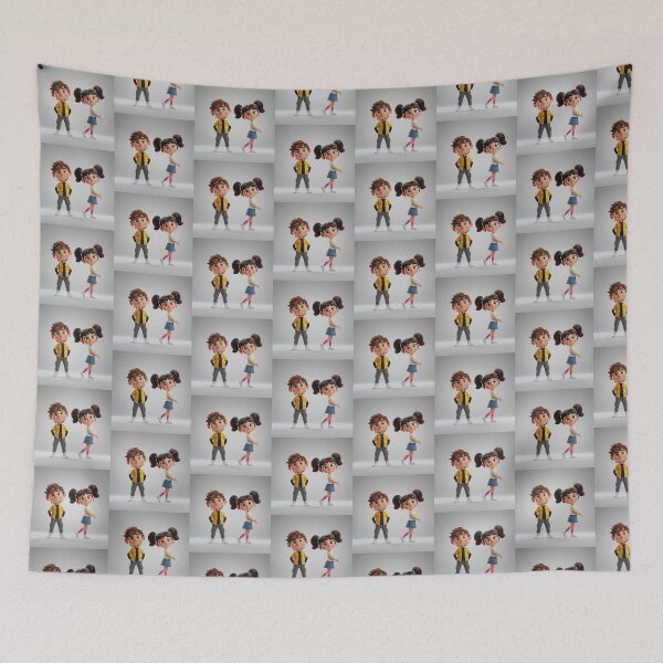 Item preview, Adorable 3D Cartoon Boy and Girl Friends designed and sold by TrendTonic1.