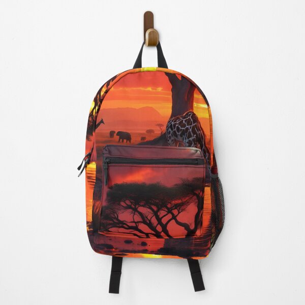 Item preview, Giraffe at Sunset – African Baobab Savanna Scene designed and sold by DreamyWallVibes.