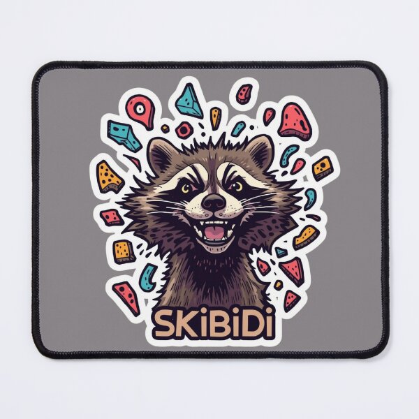 Item preview, Skibidi Raccoon Sticker – Viral Meme designed and sold by shlepyart.